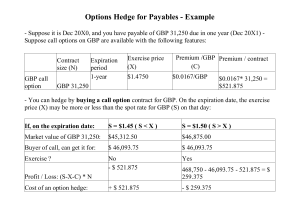 Options Hedge for Payables Example