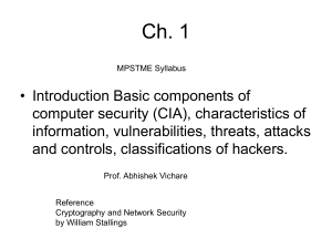Introduction to Computer Security