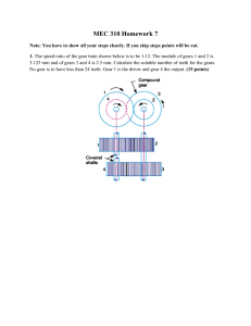 MEC 310 Homework 7: Gear Train Problems