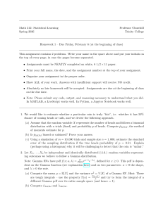 Math 312 Homework 1: Statistical Learning
