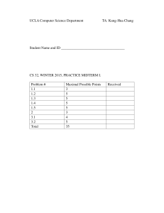 UCLA CS 32 Practice Midterm I