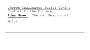 Thermal Heating with Mulch: Comfort Idea