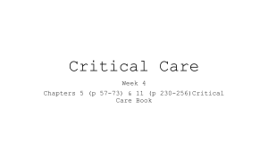 Critical Care Week 4: RRT, Code Blue, Organ Donation