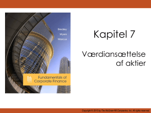 V&aelig;rdians&aelig;ttelse af aktier - Kapitel 7