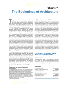 Chapter 1: The Beginnings of Architecture