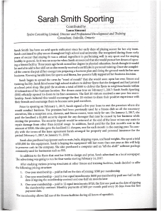 Sarah Smith Sporting: Fitness Business Case Study