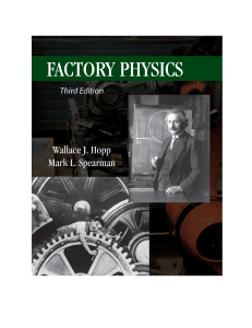 Factory Physics: Manufacturing Principles Textbook