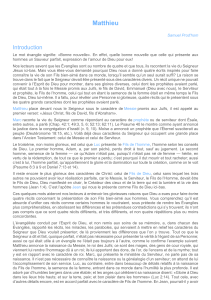 Commentaire sur l'&Eacute;vangile de Matthieu par Samuel Prod'hom