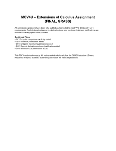 MCV4U Calculus Assignment Final GRASS