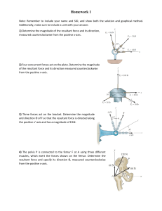 Engineering Mechanics Homework 1: Force Resultants