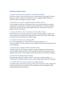 Full-Wave Rectifier Notes: Operation & Calculations