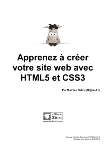 Apprenez &agrave; cr&eacute;er votre site web avec HTML5 et CSS3