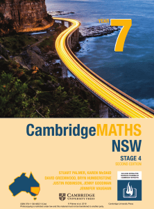 Cambridge Maths NSW Stage 4 Year 7 Textbook