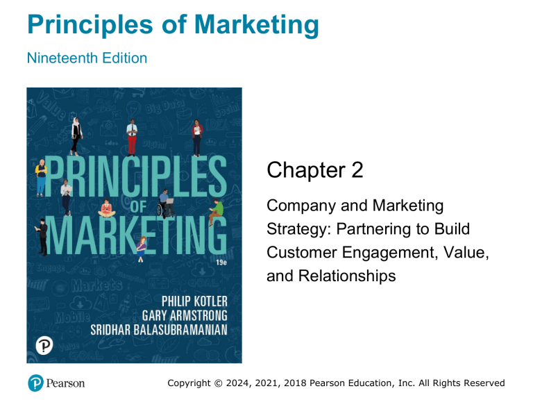Principles of Marketing: Chapter 2 - Company & Marketing Strategy