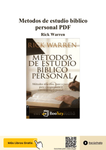 M&eacute;todos de estudio b&iacute;blico personal
