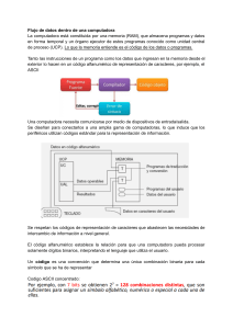 Flujo de datos en computadoras: ASCII y circuitos digitales