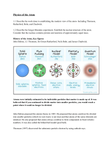 Physics of the Atom: History & Models