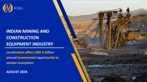 Indian Mining & Construction Equipment Industry Report