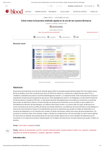 Tratamiento de leucemia mieloide aguda con nuevos f&aacute;rmacos