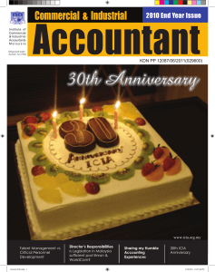 Commercial & Industrial Accountant 2010 Journal - ICIA 30th Anniversary