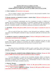 Instru&ccedil;&otilde;es para Elabora&ccedil;&atilde;o de Projetos PIBIC