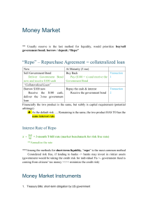 Money Market: Repurchase Agreements & Instruments