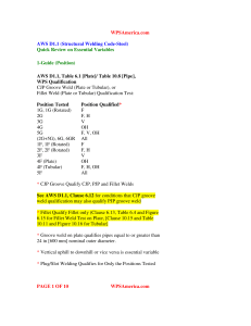 AWS D1.1 Essential Variables Quick Review