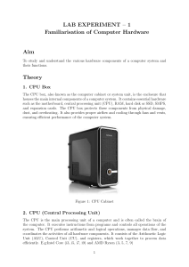 Computer Specifications Lab Report