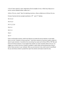 Solved Examples for Course Review - Test 1 Prep