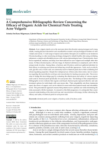 Efficacy of Organic Acids for Chemical Peels in Acne Vulgaris