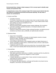 Environmental Scan: 10-K Risk Analysis for Listed Companies