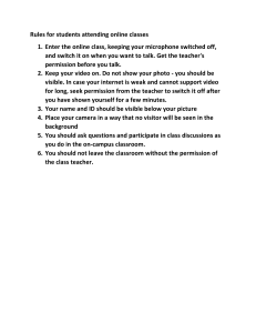 Online Class Rules for Students