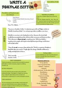 Gu&iacute;a para escribir una carta formal: Estructura y ejemplo