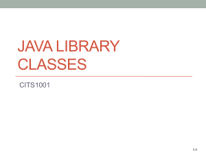 Java Library Classes Presentation