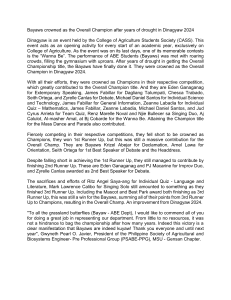 Bayaws Crowned Overall Champion at Dinagyaw 2024