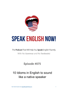 10 English Idioms to Sound Like a Native Speaker