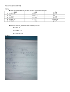 Basic Calculus Module 10 Activity Answers