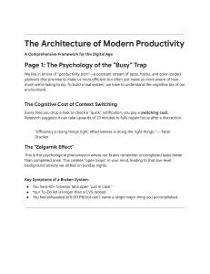 The Architecture of Modern Productivity