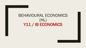 Behavioural Economics HL IB Y11 Economics Guide