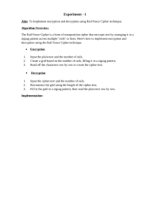 Rail Fence Cipher Experiment Guide