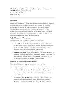 AI Ethics: Transparency Dilemma