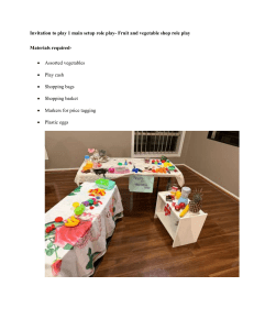 Fruit and Vegetable Shop Role Play Setup for Early Childhood