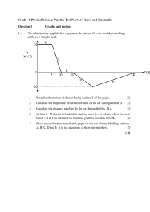 Grade 11 Physics Practice Test: Newton's Laws & Kinematics