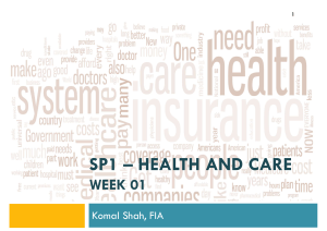 SP1 Health and Care Week 01 Lecture Notes