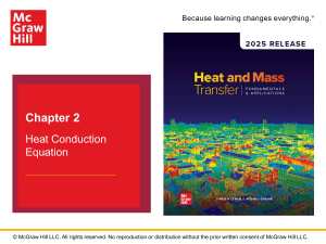 Chapter 2: Heat Conduction Equation - Heat and Mass Transfer