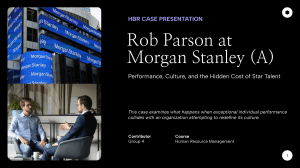 Rob Parson at Morgan Stanley Case Study: Performance vs Culture