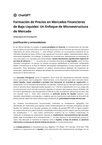 Formaci&oacute;n de Precios en Mercados Financieros de Baja Liquidez