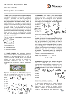 Exerc&iacute;cios de F&iacute;sica: Carga e Corrente El&eacute;trica para o Ensino M&eacute;dio