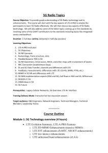 5G Radio Technology Course Outline