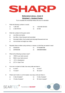 Grade 10 Math Worksheet: Numbers Practice